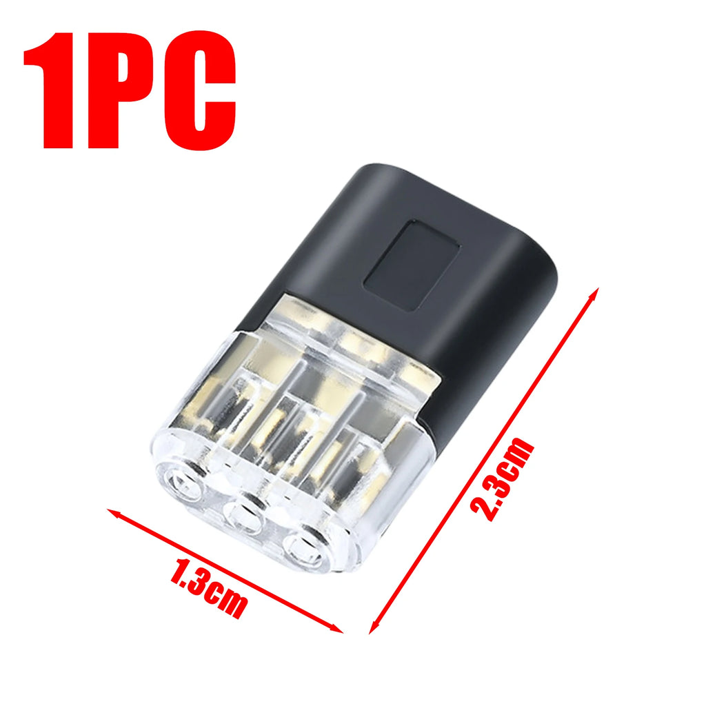 3-Pin Plug Electrical Connector 3-Wire Interchangeable Quick Wire Connector Automotive Wire Cable Ribbon Terminal Connector