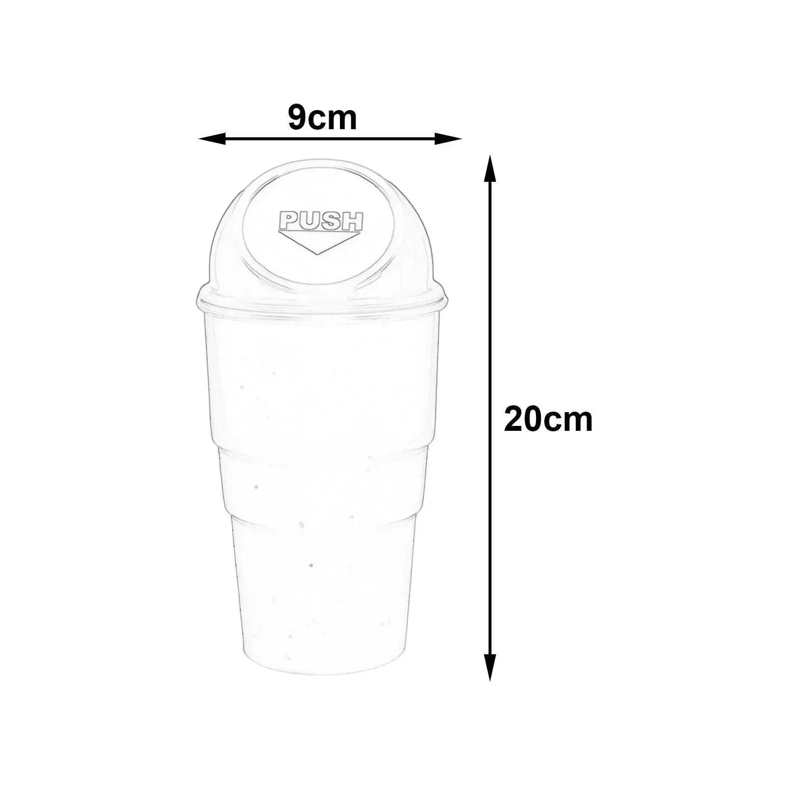 Round Car Trash Can with Lid, Car Garbage Box Car Door Trash Can Fashionable and Creative Water Cup Holder, Storage Bucket Amagi