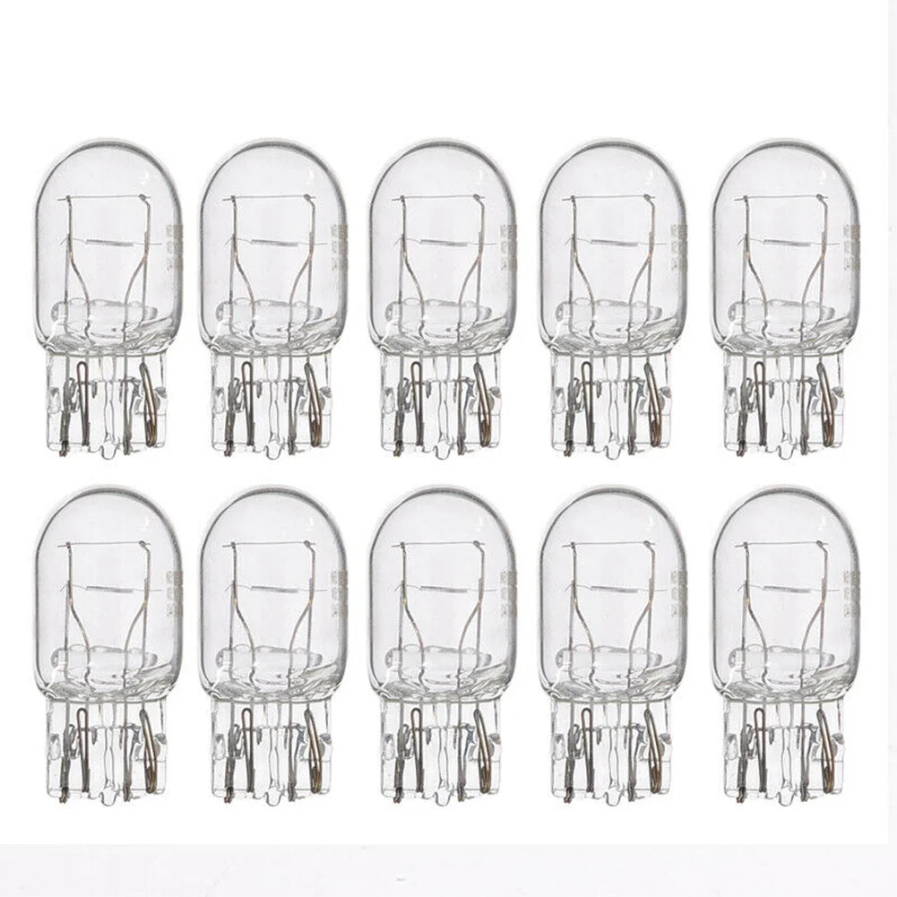 10 Pcs 5/21W Clear Glass Turn Signal Stop Brake Tail Light Bulbs LED Turn Singal Light Reverse Brake Backup Lamp Tail Light