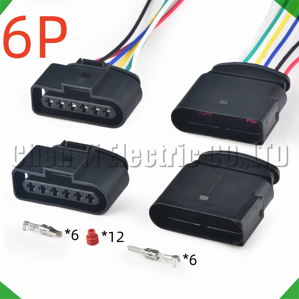 6-pin auto connector connector automotive connectors harness 1j0973726 touran style vw