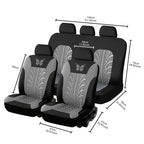 Car Seat Covers Set Universal Fit Most Cars with Butterfly pattern Tire Track Detail Styling Protector covers for the car