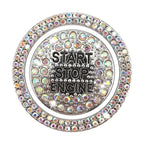 Car Bling One-Click Start Stop Engine Ignition Ring Sticker Crystal Rhinestone Circle Decor Accessories amagi