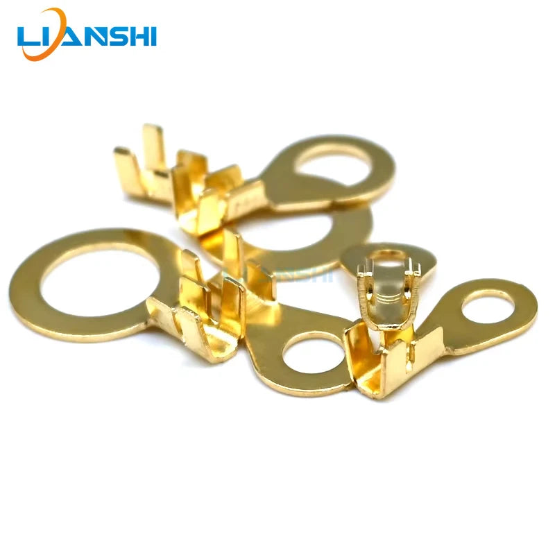 50pcs Circular terminal block 4.2/5.2/6.2/8.2 connection nose for battery terminals. 0.8mm thick, pure copper.
