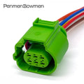 1 Set 6 Pin Auto Taillight Throttle Plug Connector with Cable Electronic Waterproof Harness For 4H0973713C 42505600 42515600