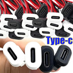 USB-C Female Socket 2-Pin Molded Pigtail Cable – 3A 30V Power Connector for Car Motorcycle DIY