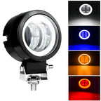 Motorcycle LED Angel Eye Work Light Bar Spot Lamp Offroad Car Boat Truck SUV Pickup 12V 24V Driving Fog Lamp Headlight Amagi