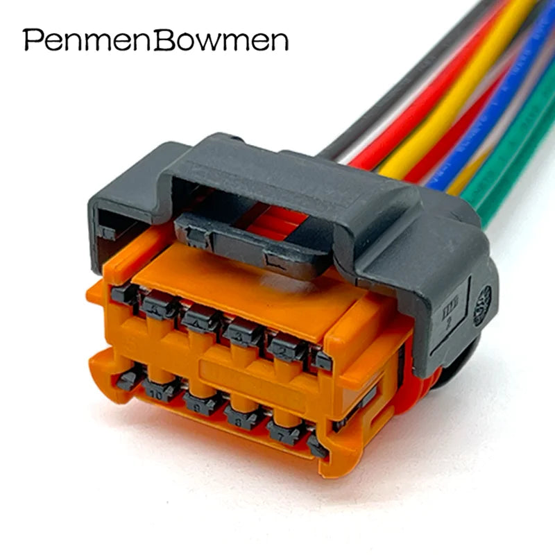 1 Set 10 Pin Car Headlight Electrical Cable Connectors Female Wiring Harness Far Near Beam Lighting Plug For Peugeot Citroen
