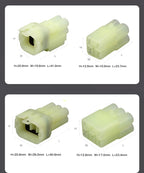 1 Set 2 3 4 6 Pin 2.2mm Auto Reversing Radar Electrical Cable Connectors Waterproof Female Male Wire Harness Plug 6187-2801