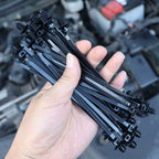 100/10pcs Nylon Self Locking Zip Tie Car Engine Bay Wiring Loom Retainer Clip Screw Mount Fastener Universal Car Wire Management