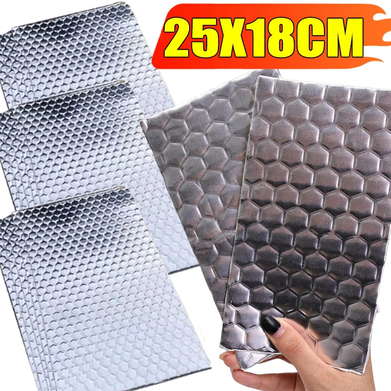 Car Soundproofing Mat Closed Cell Foam Shock Absorption for Thermal Noise Insulation Car Hood 25X18CM Rv Camper Insulation Mat