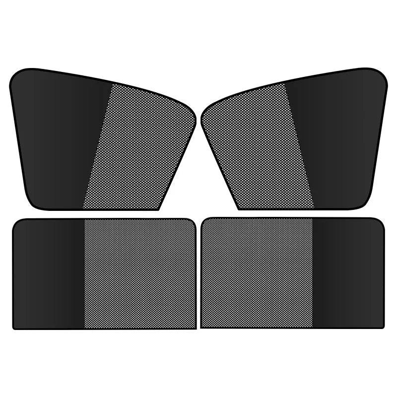 1pc Magnetic Car Side Window Sun Shade Cover Block Visor Mesh Shield UV Block Sun Shade Protection Black Auto Accessories