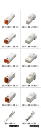 1 Set 2 3 4 6 8 Pin JWPF 0.7mm Car Micro Butt Electrical Connector Waterproof Female Male Wire Harness Plug for Benz BMW JST-02T