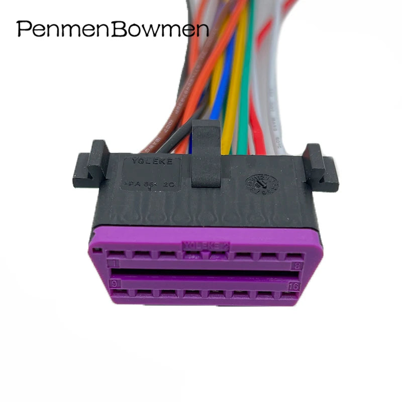 1 Set 16 Pin Auto OBD Diagnostic Housing Electrical Cable Connectors Female Wire Harness Plug For 3A0972695A